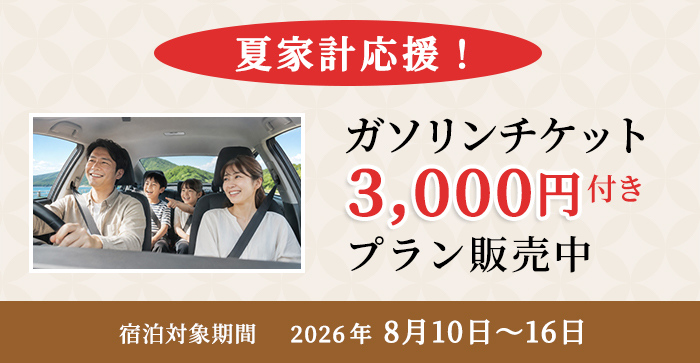 夏家計応援！ガソリン3000円付きプラン販売中
